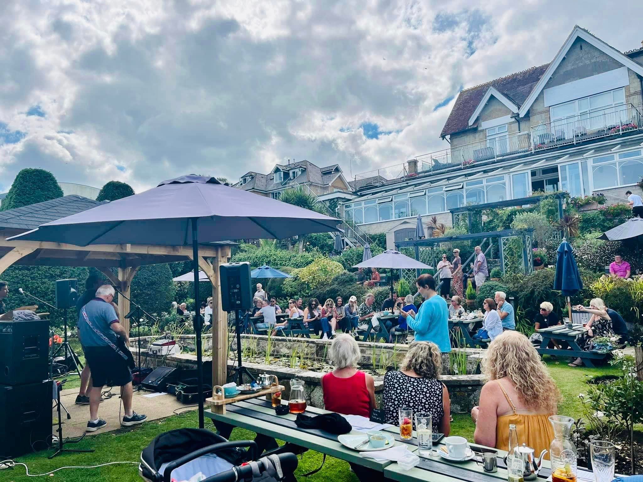A summer garden party on the lawn